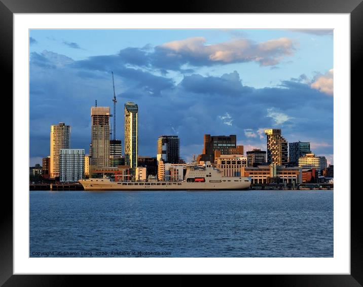 A Liverpool Skyline Framed Mounted Print by Photography by Sharon Long 