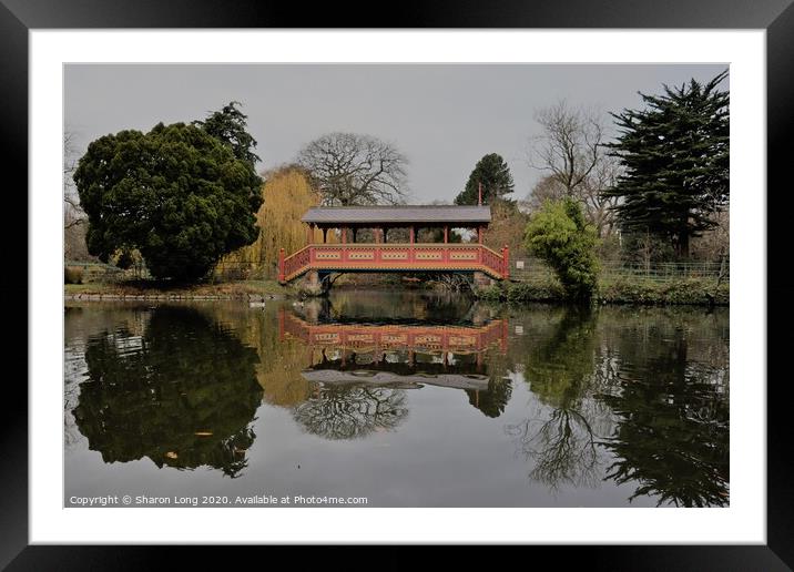 The swiss bridge in Birkenhead Park Framed Mounted Print by Photography by Sharon Long 