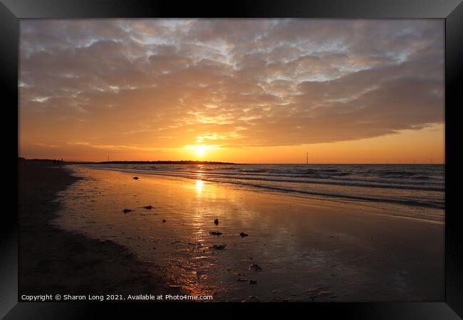 Heavy Glow Over Leasowe Framed Print by Photography by Sharon Long 