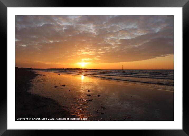 Heavy Glow Over Leasowe Framed Mounted Print by Photography by Sharon Long 