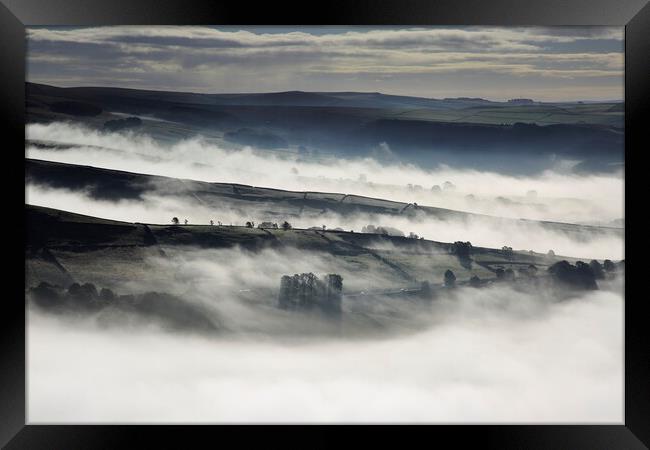 Kinder and South Head from Chinley Churn Framed Print by MIKE HUTTON