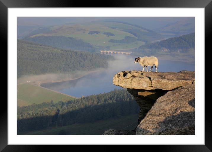 View fromBamford edge in the Peak District Framed Mounted Print by MIKE HUTTON