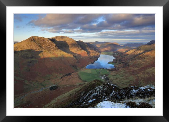 Lake Buttermere in the Lake District Framed Mounted Print by MIKE HUTTON