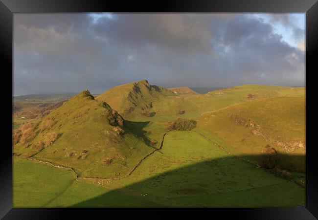Chrome Hill and Parkhouse Hill at Sunrise Framed Print by MIKE HUTTON