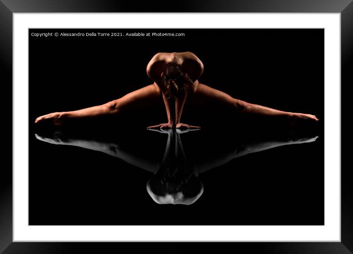 Nude woman sensual Framed Mounted Print by Alessandro Della Torre