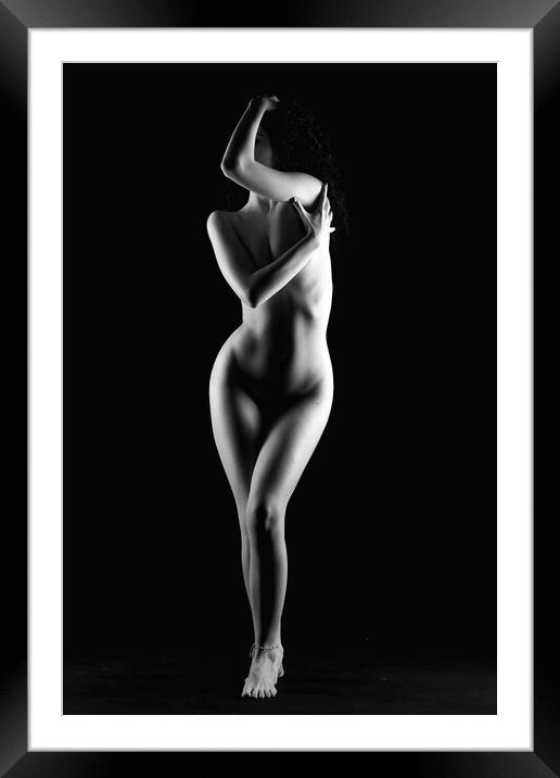 Bodyscape Nude young woman Framed Mounted Print by Alessandro Della Torre