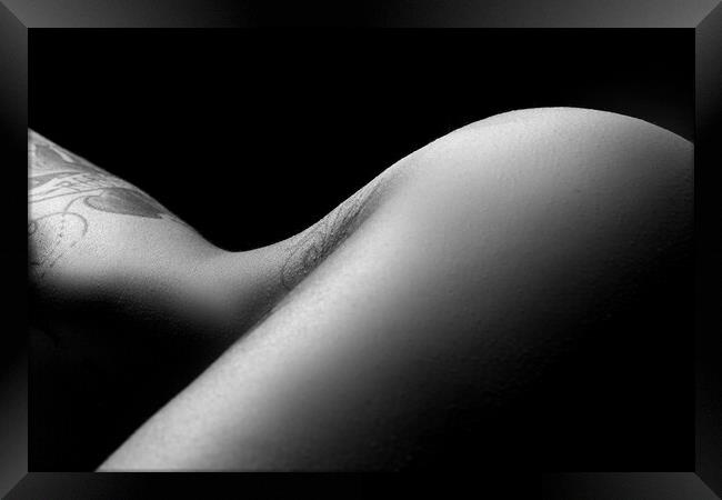 Nude woman bodyscape Framed Print by Alessandro Della Torre