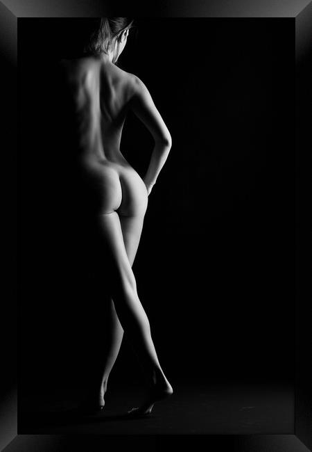 Nude sexy woman standing Framed Print by Alessandro Della Torre