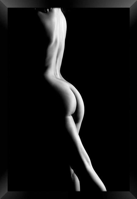 nude woman back and ass fine art bodyscape Framed Print by Alessandro Della Torre