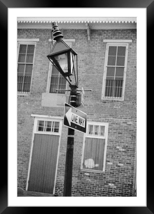 A sign in front of a brick building Framed Mounted Print by Alessandro Della Torre