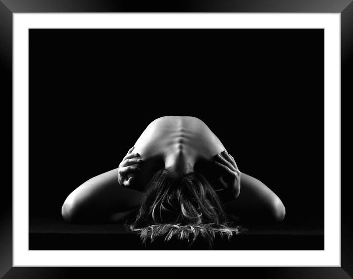 A person in a dark room Framed Mounted Print by Alessandro Della Torre