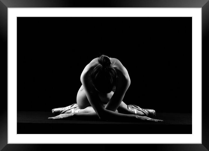 naked ballet woman ballerina dancer Framed Mounted Print by Alessandro Della Torre