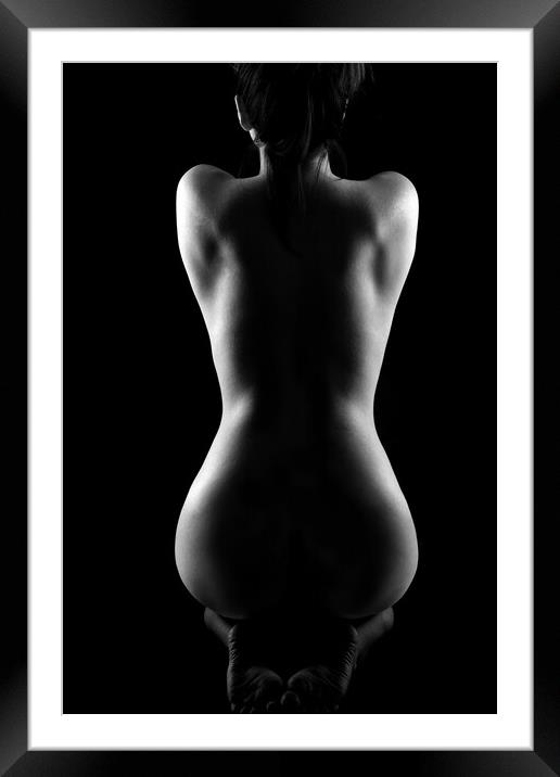 Nude woman bodyscape Framed Mounted Print by Alessandro Della Torre