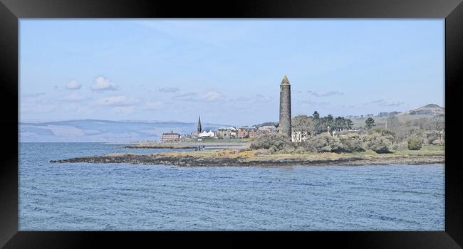 Largs Pencil , in pencil sketch form Framed Print by Allan Durward Photography