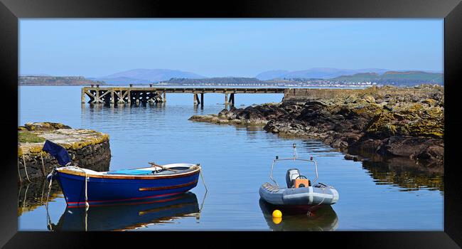 Portencross harbour, pier and Millport Framed Print by Allan Durward Photography