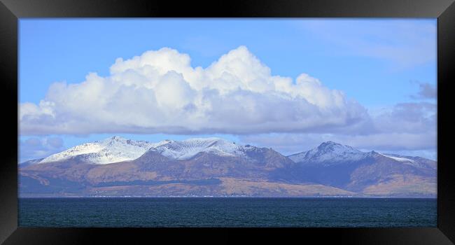 Arran mountain snow in May Framed Print by Allan Durward Photography