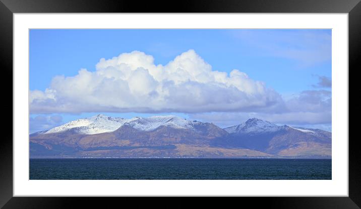 Arran mountain snow in May Framed Mounted Print by Allan Durward Photography