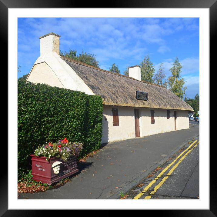Burns Cottage, Alloway, Scotland (square format) Framed Mounted Print by Allan Durward Photography