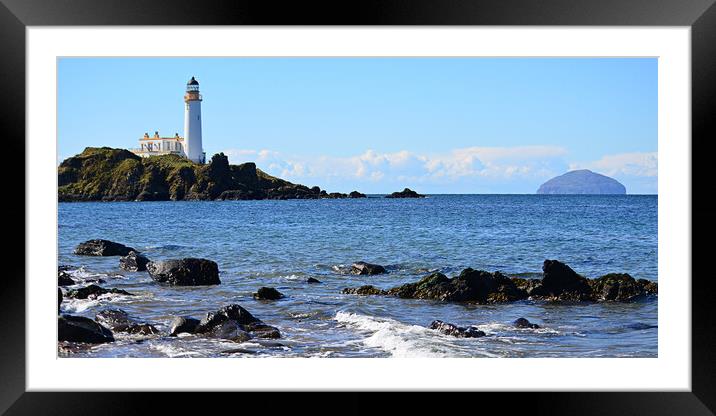 Rocky coastline at Turnberry, Ayrshire, Scotland Framed Mounted Print by Allan Durward Photography
