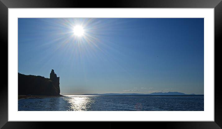 Greenan Castle and Arran Framed Mounted Print by Allan Durward Photography