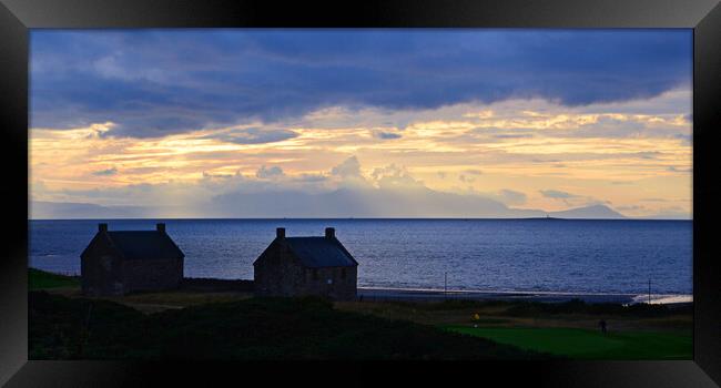 Prestwick salt pan houses Framed Print by Allan Durward Photography