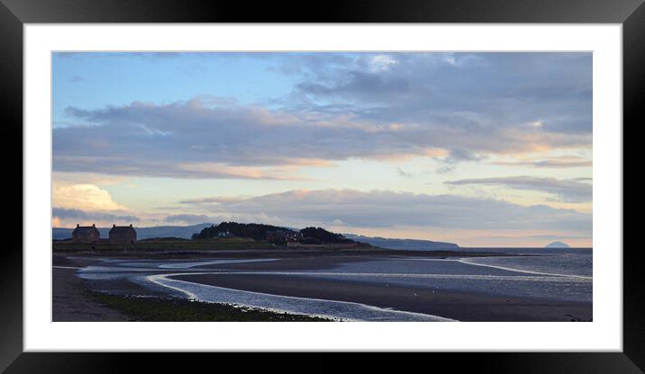 Prestwick beach at low tide Framed Mounted Print by Allan Durward Photography
