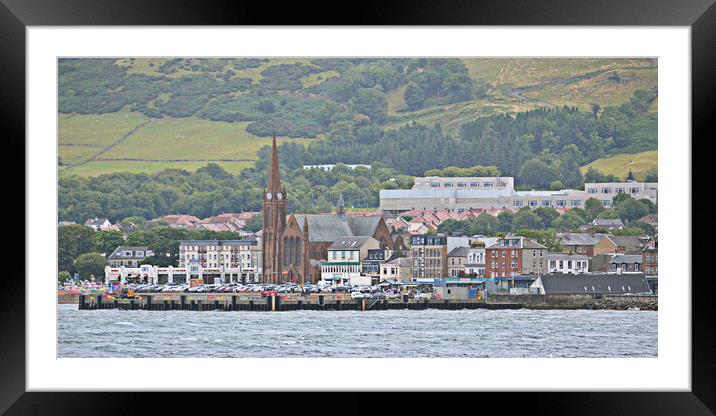 Largs seafront and Largs pier Framed Mounted Print by Allan Durward Photography