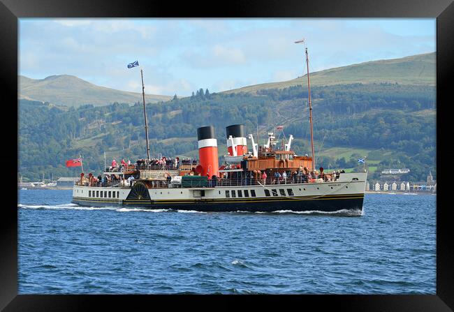 Paddle steamer Waverley on a Clyde cruise Framed Print by Allan Durward Photography