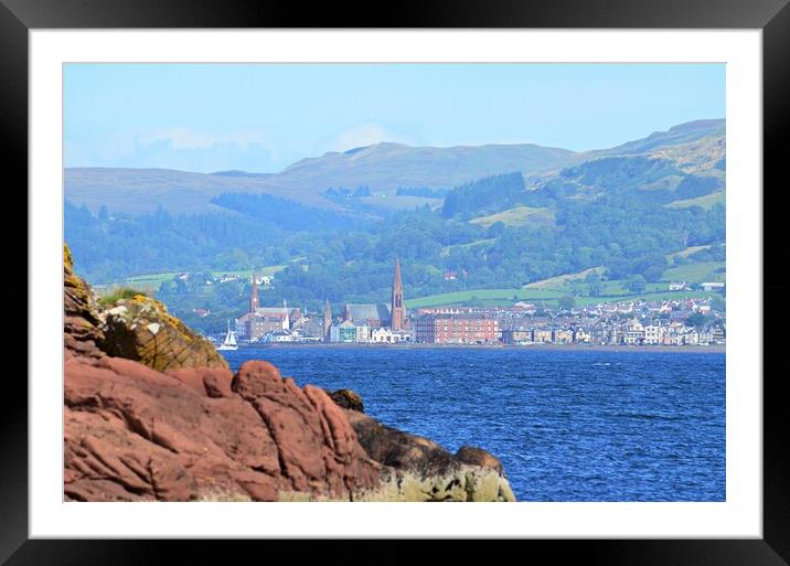 Largs viewed from Great Cumbrae Scotland Framed Mounted Print by Allan Durward Photography