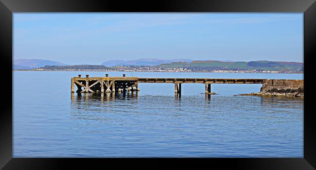 Portencross jetty and Millport Framed Print by Allan Durward Photography