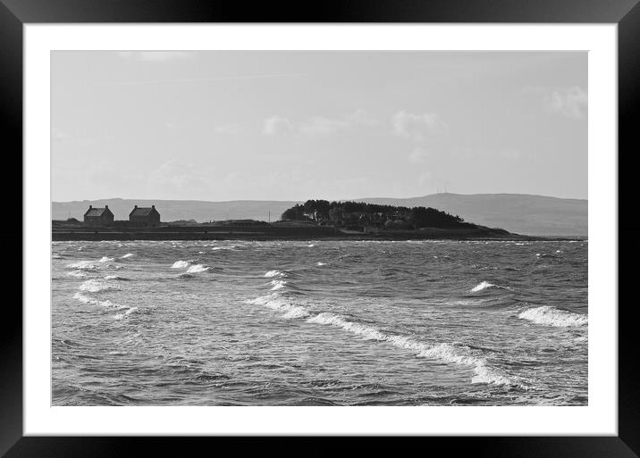 Prestwick salt pan houses Framed Mounted Print by Allan Durward Photography