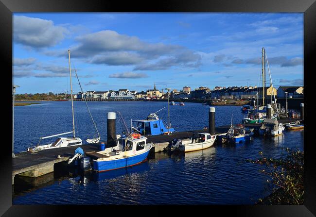 Irvine and Irvine harbour Framed Print by Allan Durward Photography