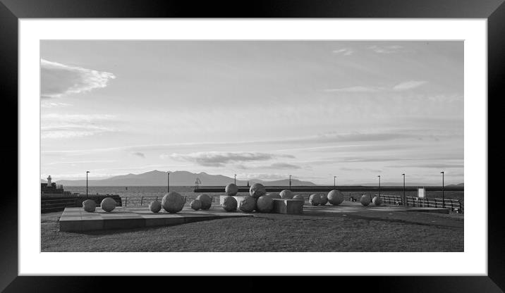 Ardrossan harbour and Arran Framed Mounted Print by Allan Durward Photography