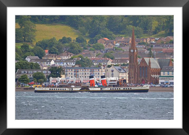 PS Waverley passing Nardini`s Largs Framed Mounted Print by Allan Durward Photography