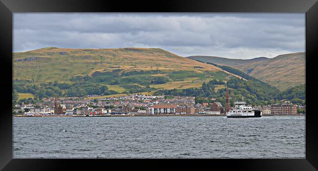 Waverley berthed at Largs and Millport ferry  Framed Print by Allan Durward Photography