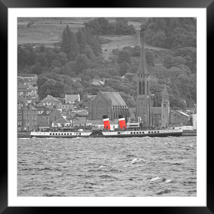 Paddle Steamer Waverley leaving Largs Framed Mounted Print by Allan Durward Photography
