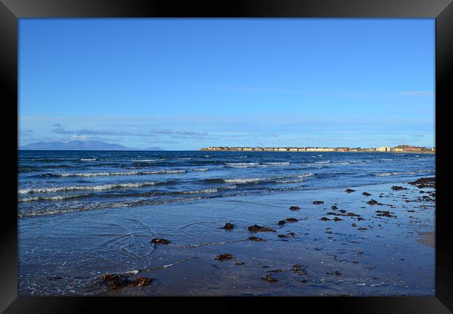Troon seafront and Arran Framed Print by Allan Durward Photography