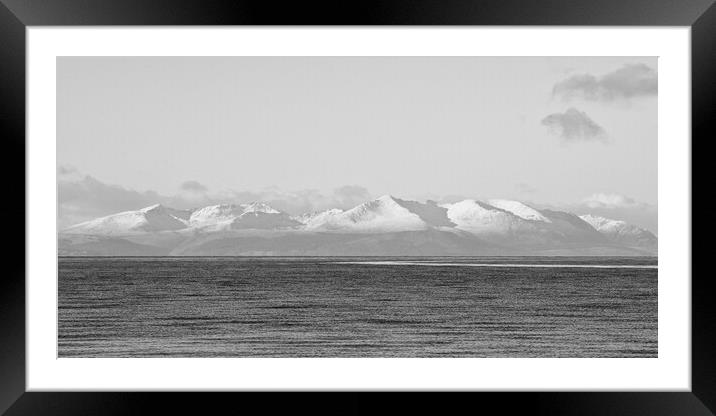 Beautiful Arran`s mountains snow covered Framed Mounted Print by Allan Durward Photography