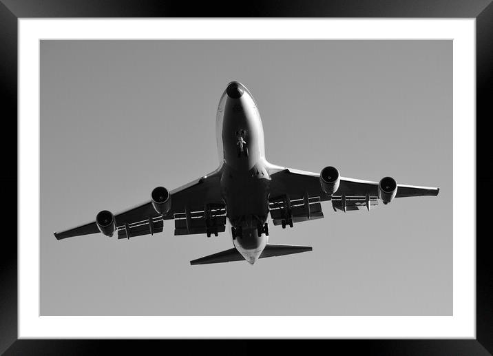 Under a Boeing747 Framed Mounted Print by Allan Durward Photography