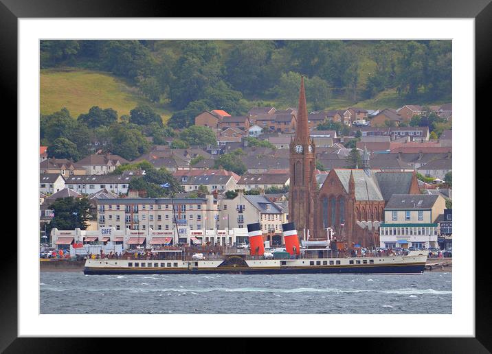 PS Waverley at Largs, Scotland Framed Mounted Print by Allan Durward Photography