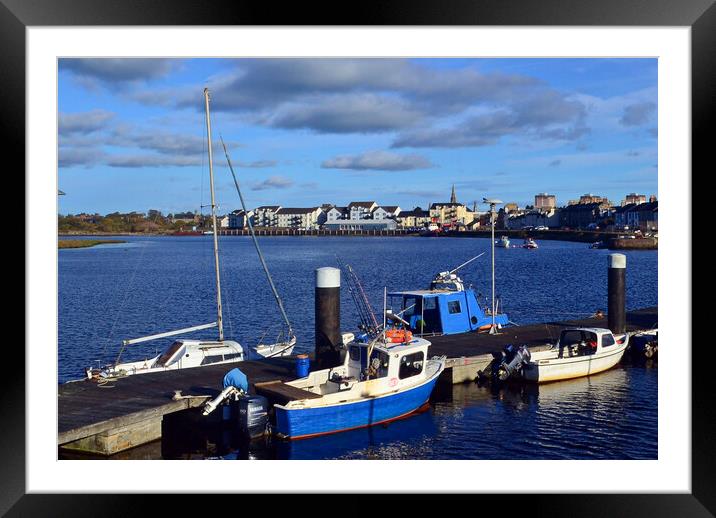 Irvine harbour Ayrshire Framed Mounted Print by Allan Durward Photography