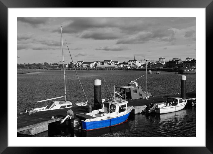 Abstract view of Irvine harbur Framed Mounted Print by Allan Durward Photography