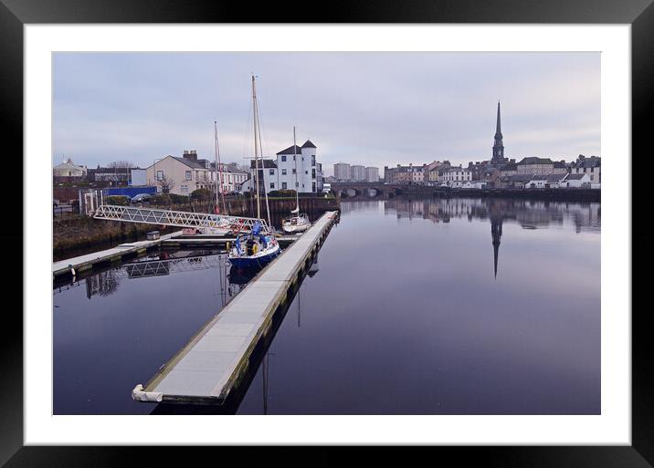 Ayr, reflections at Ayr marina SW Scotland Framed Mounted Print by Allan Durward Photography