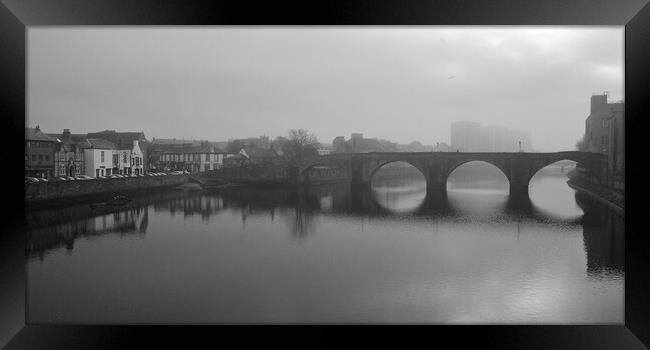 Ayr`s Auld Brig in the mist Framed Print by Allan Durward Photography