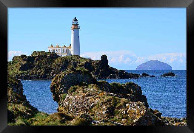 Turnberry lighthouse and Ailsa Craig Framed Print by Allan Durward Photography