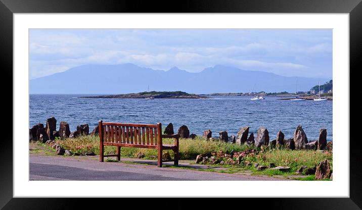 Serenity of Arran from Millport beach Framed Mounted Print by Allan Durward Photography