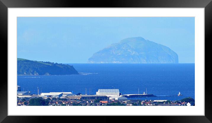 Ailsa Craig and Ayr harbour Framed Mounted Print by Allan Durward Photography