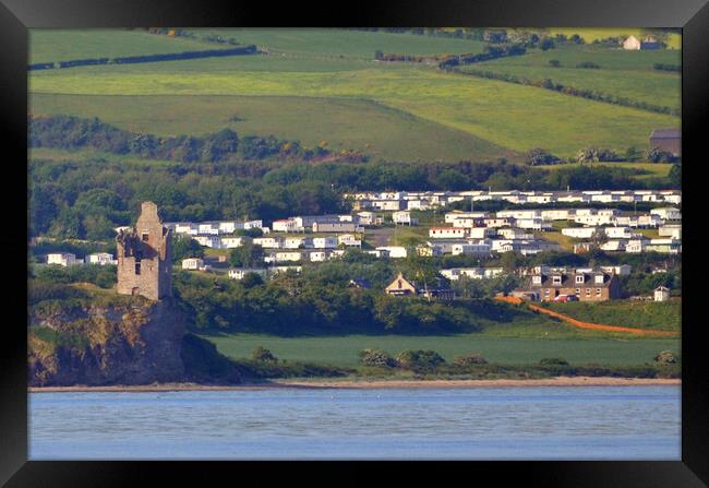 Greenan Castle and Greenan cottages Framed Print by Allan Durward Photography