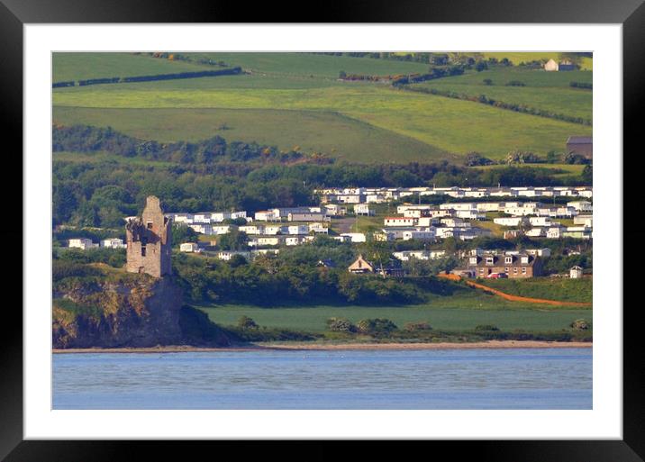 Greenan Castle and Greenan cottages Framed Mounted Print by Allan Durward Photography