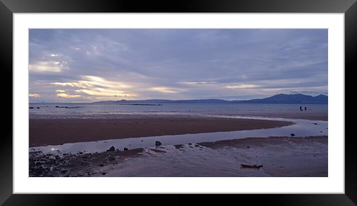 Seamill beach and Firth of Clyde view Framed Mounted Print by Allan Durward Photography
